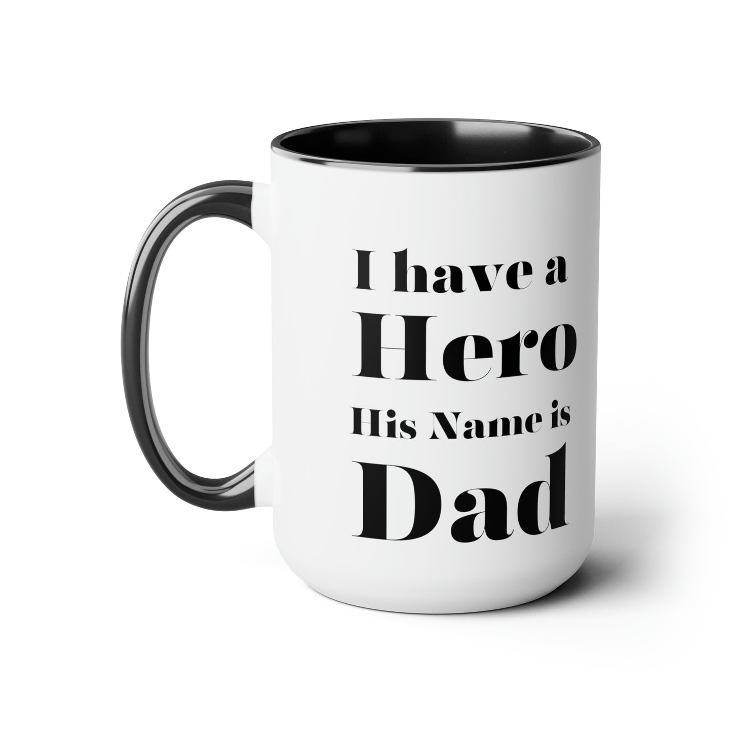 Hero dad mug love you dad Valentine's Day mug sister gift Coffee Mug pregnancy reveal gift heart mug gift for her Mug wife Coffee tea 15oz