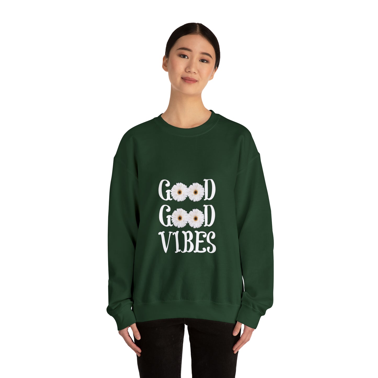 Good Vibes Sweatshirt, Unisex Heavy Blend™ Crewneck Sweatshirt