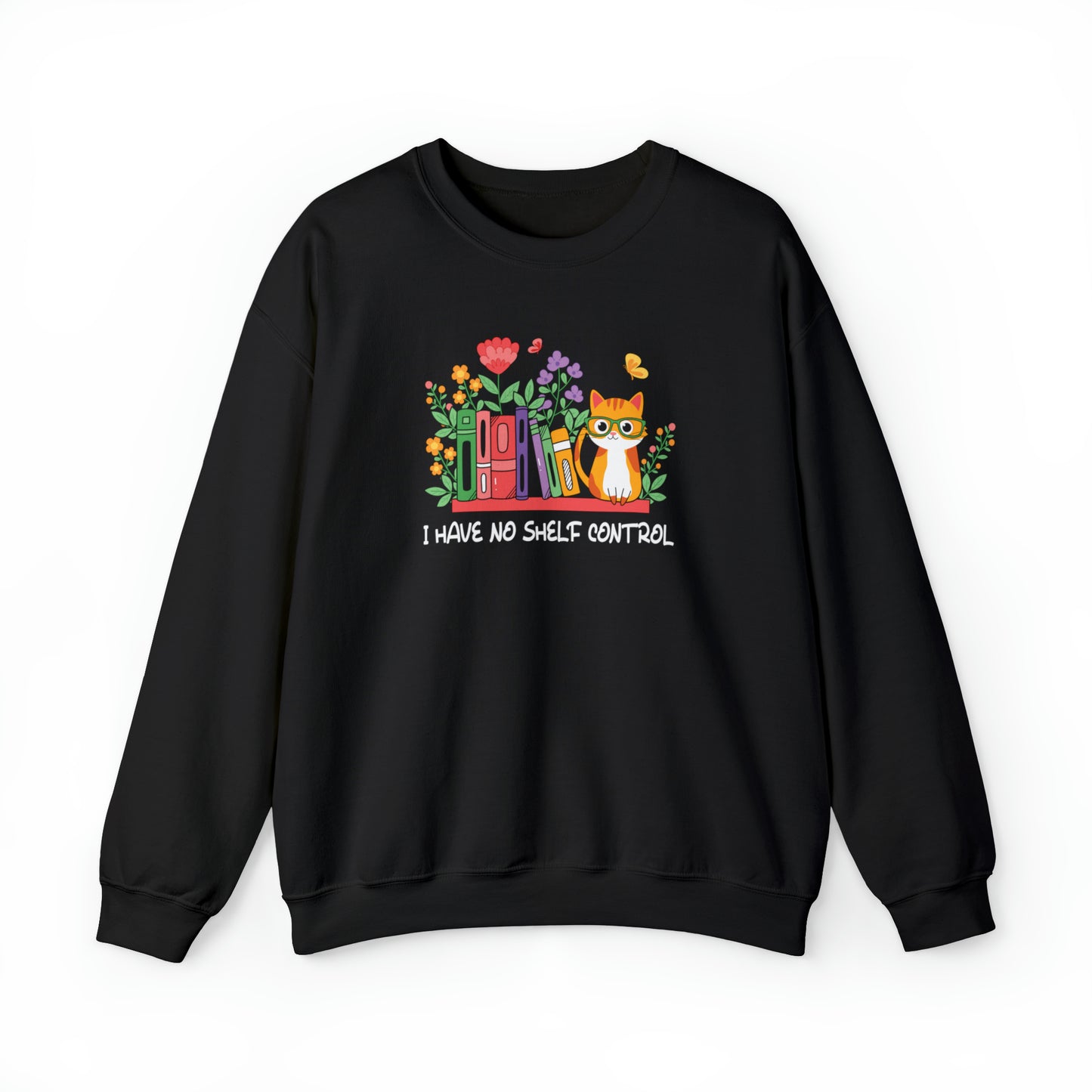 Cat lover Sweatshirt book lover sweater BookShelf control orange cat Shirt Halloween Cat Sweatshirt Gift for Cat Lover Gift for Cat Mom Gift