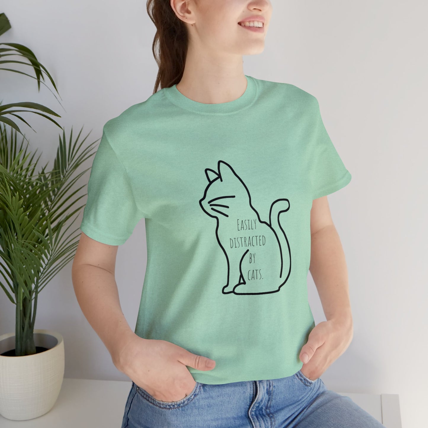 Easily distracted by cats Funny Cat lover shirt anime cat Shirt karma is a cat Gift for Cat Lover Gift for Cat Mom Gift cat dad shirt