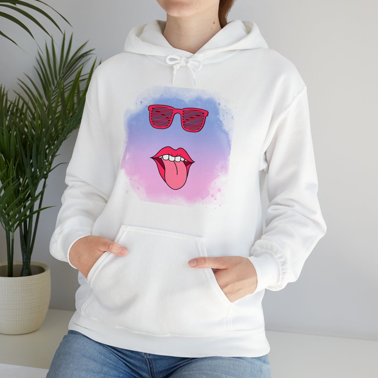 Lip Sunglasses Hoodie, Bubble Gum kiss Hoodie, Fun Summer shirt, Birthday gift for her, Galantine gift for her,best friend gift, vacation