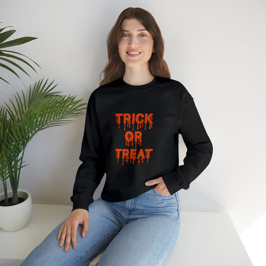 Trick or Treat Funny Halloween Sweatshirt Funny Halloween Horror Shirt, Halloween Funny Tee unisex gift gift for her for him