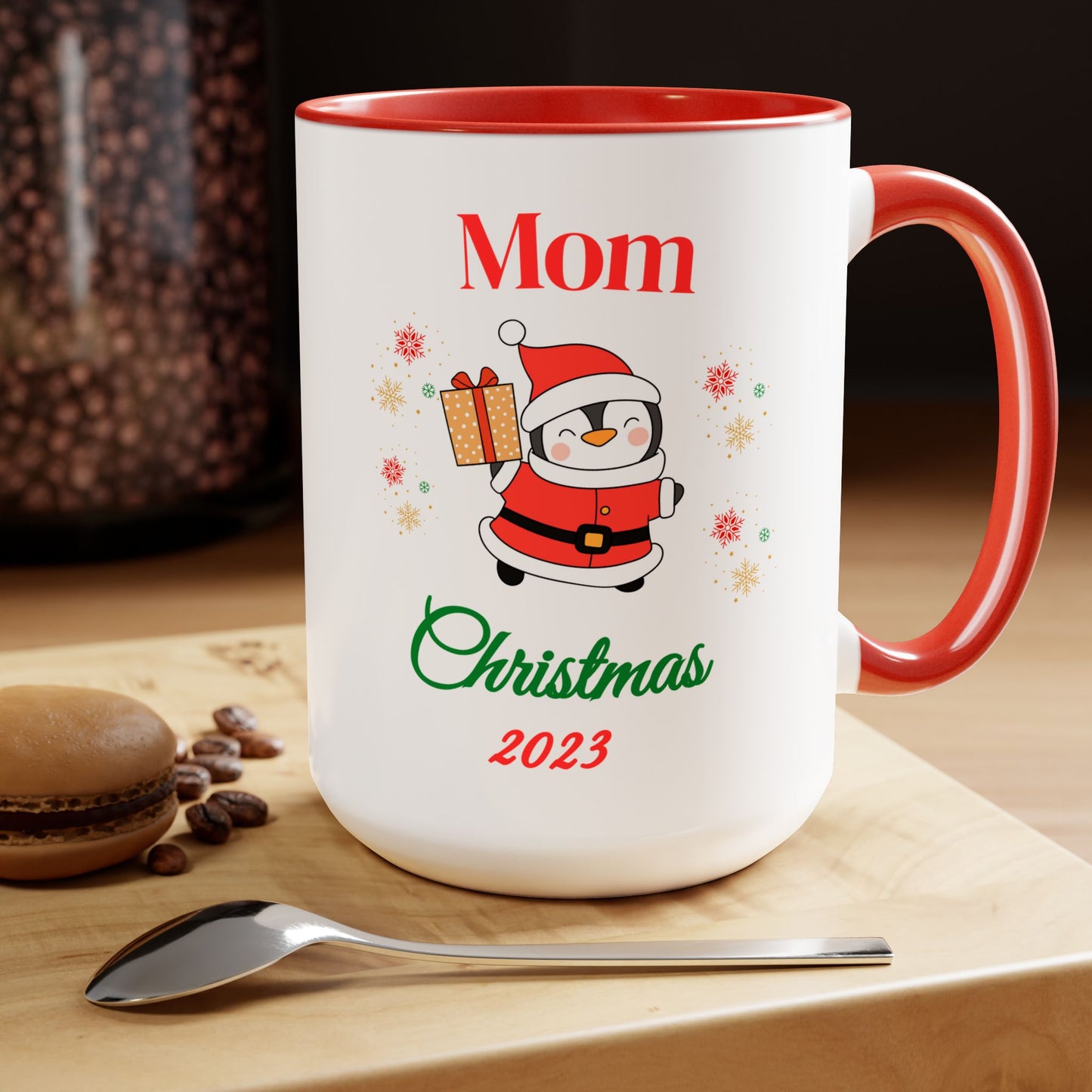 Hot cocoa mom Christmas mug gift for mom coworker gift mug Floral mug gift for her Mug funny gift for wife Coffee Mugs Christmas gift 15oz