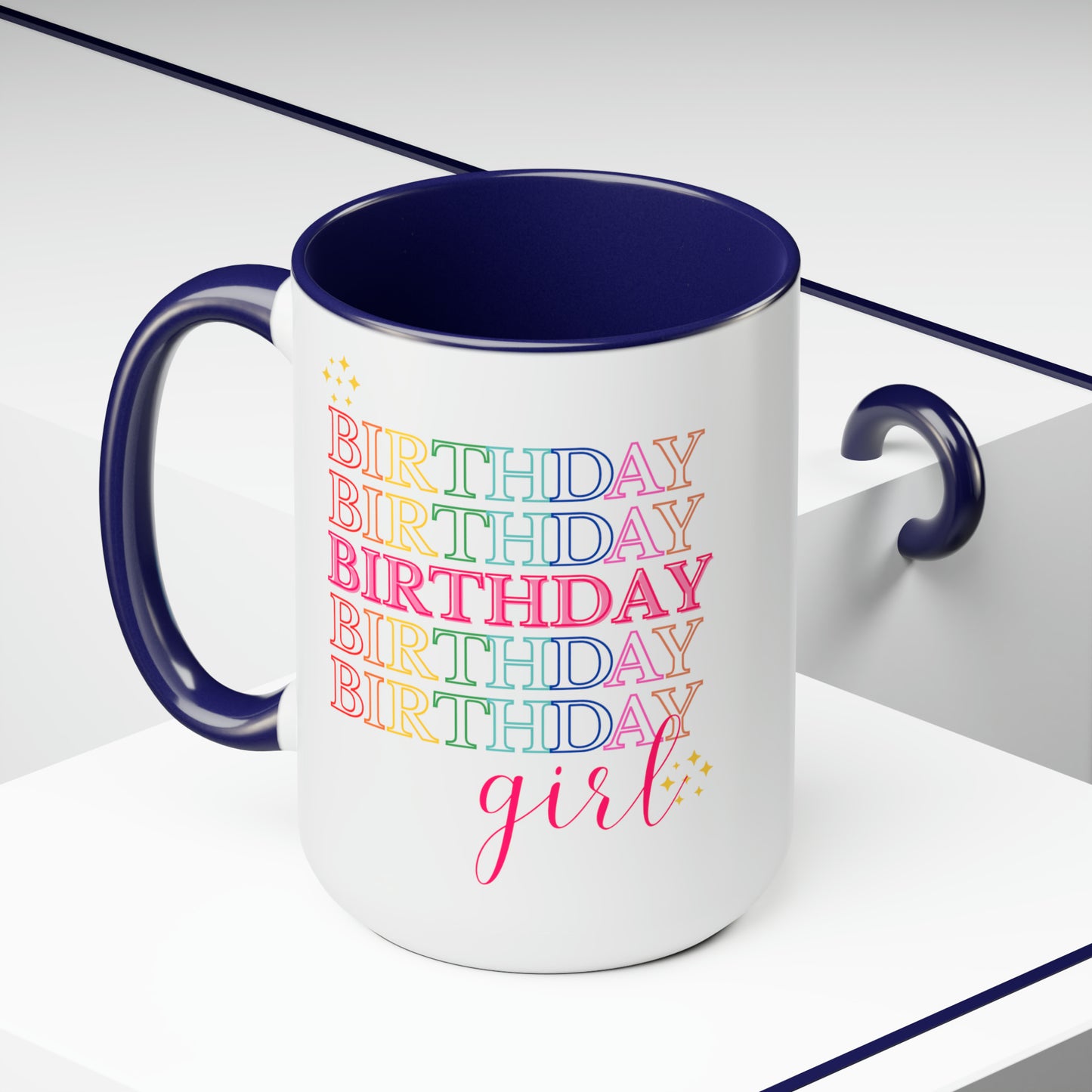 Birthday Girl mug Coffee Mug birthday party gift mug Floral mug gift for her Mug funny gift for wife Coffee Mugs tea Christmas gift 15oz