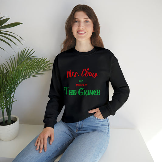 Mrs Claus sweater married to the grinch sweatshirt Merry Christmas Sweatshirt for Women Christmas Shirt Holiday Christmas gift for her