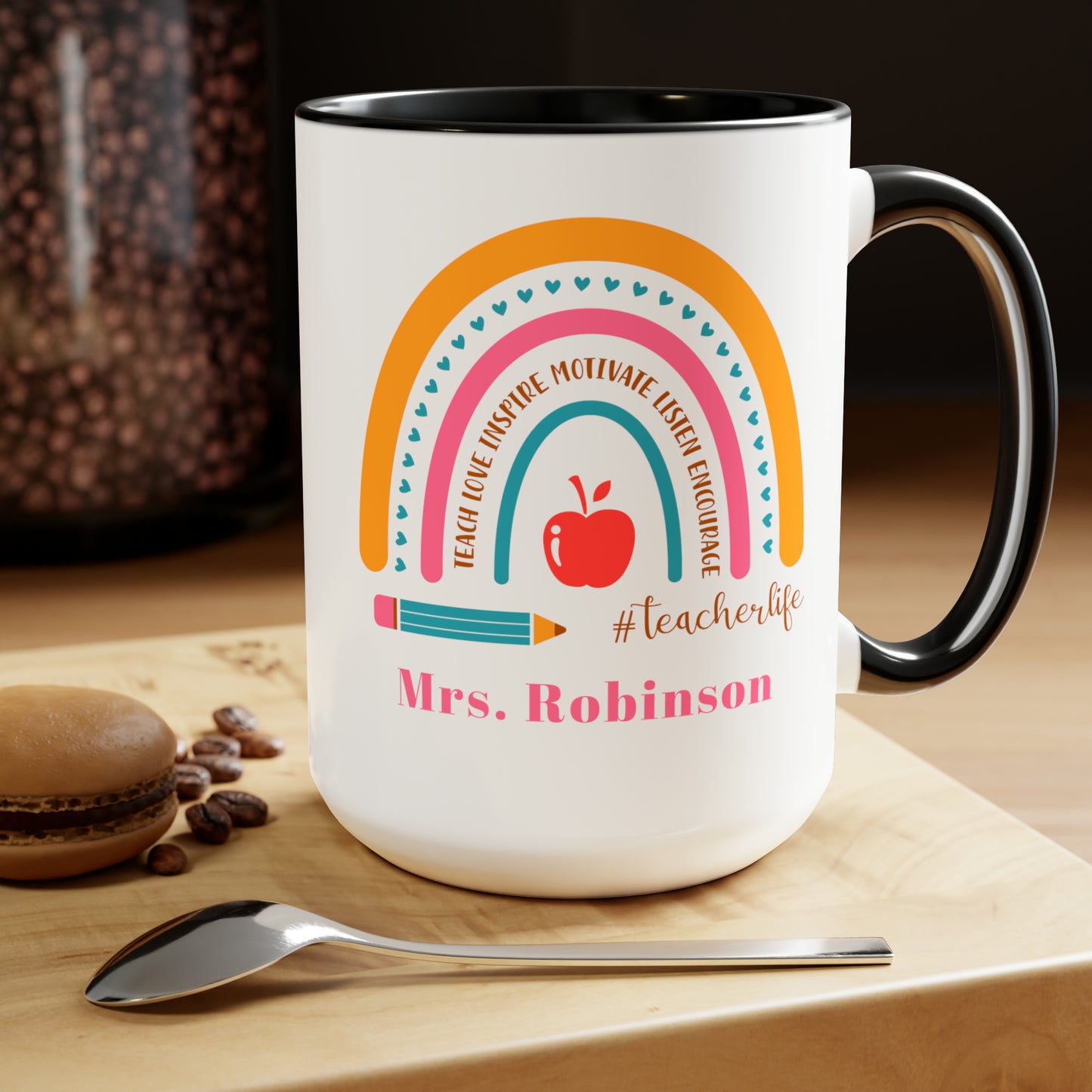 Personalized name mug custom teacher gift teacher appreciation vibes  lady mug Supervisor mug Coffee Mug gift for her Mug wife Coffee Mug