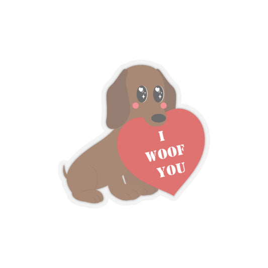 Dog lover sticker i woof you dog funny dog sticker life Valentines day sticker gift forher gift for him gift bottle water sticker Galentines