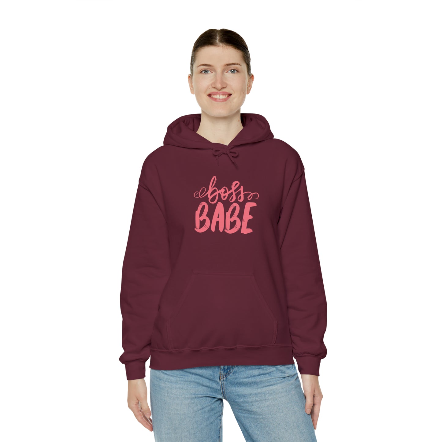Boss Babe hoodie, boss babe energy, gift for her, millionaire babe, Unisex Heavy Blend Hooded Sweatshirt