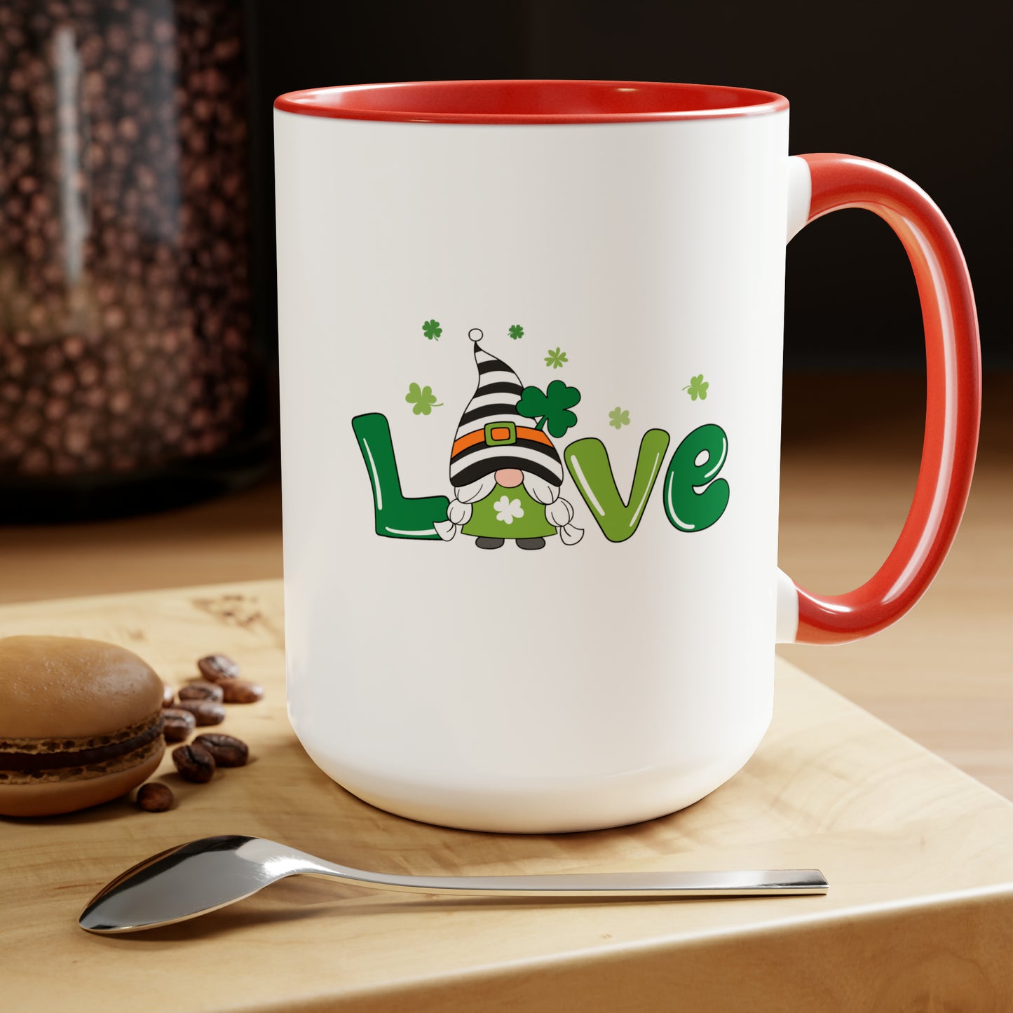 Gnome love mug Irish Love mug st Patrick's Day mug Valentines Day gift for her Coffee gift for him gift for her Mug wife Coffee tea 15oz