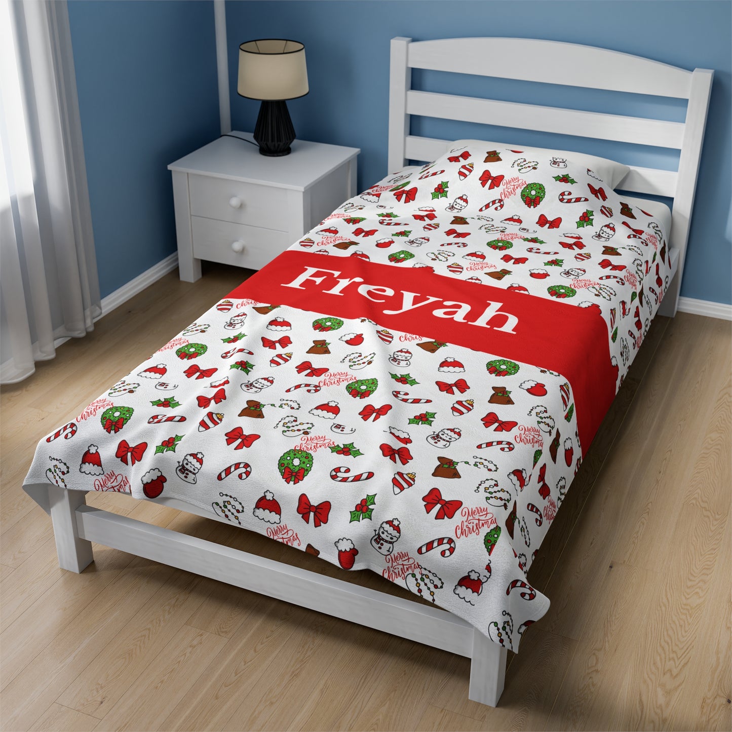 Christmas Blanket kids custom name christmas blanket Merry christmas personalized blanket Movie watching blanket Velveteen Plush Blanket