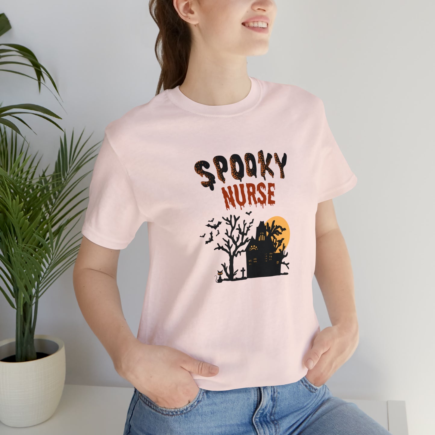Spooky Nurse Halloween shirt, Nurse trick or treat ghost Halloween tshirt,Halloween Sweatshirt,Spooky Season T Shirt,Christmas gift