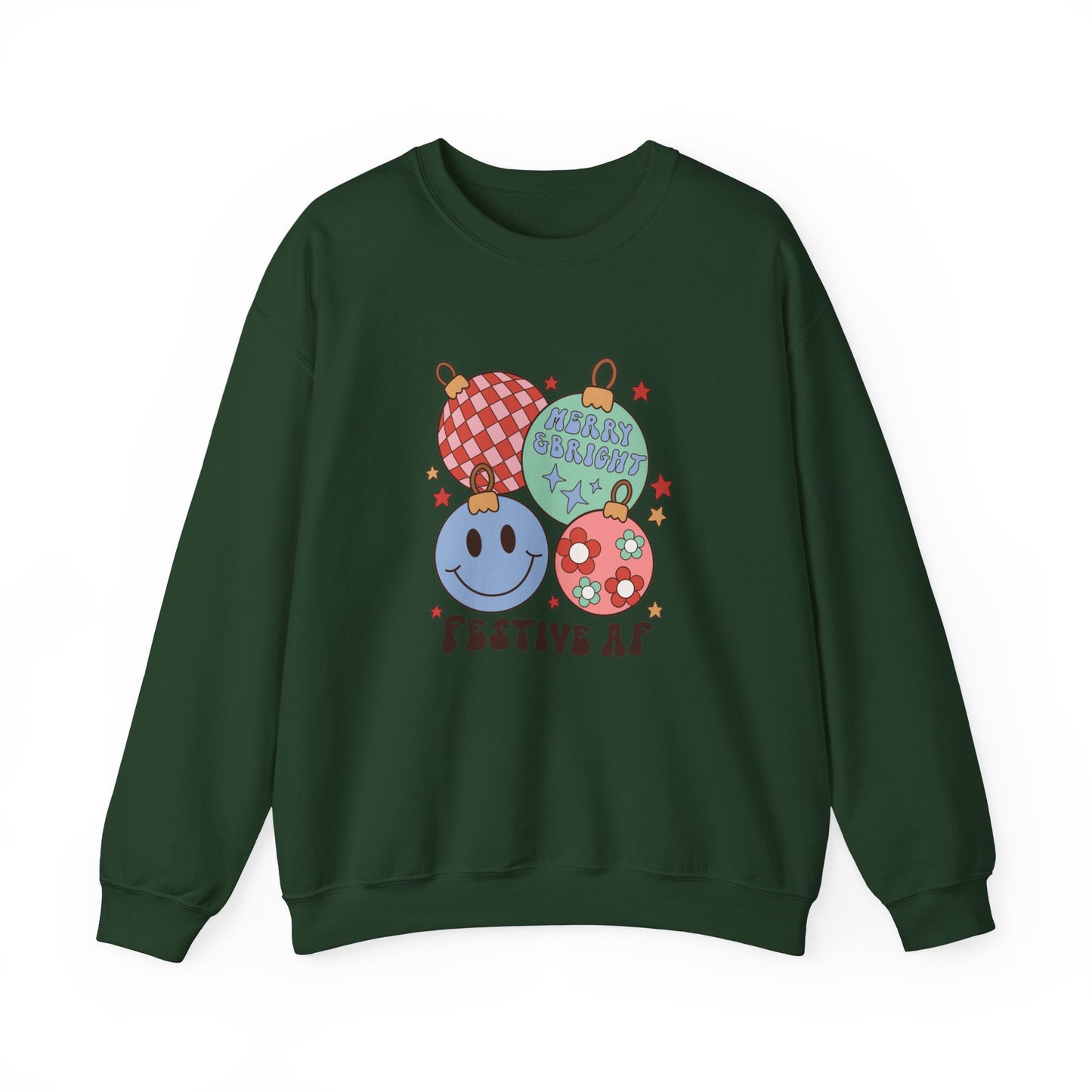 Festive AF Christmas sweater Christmas women sweatshirt Merry Christmas cupcake hot cocoa sweatshirt Bright Christmas gift for her