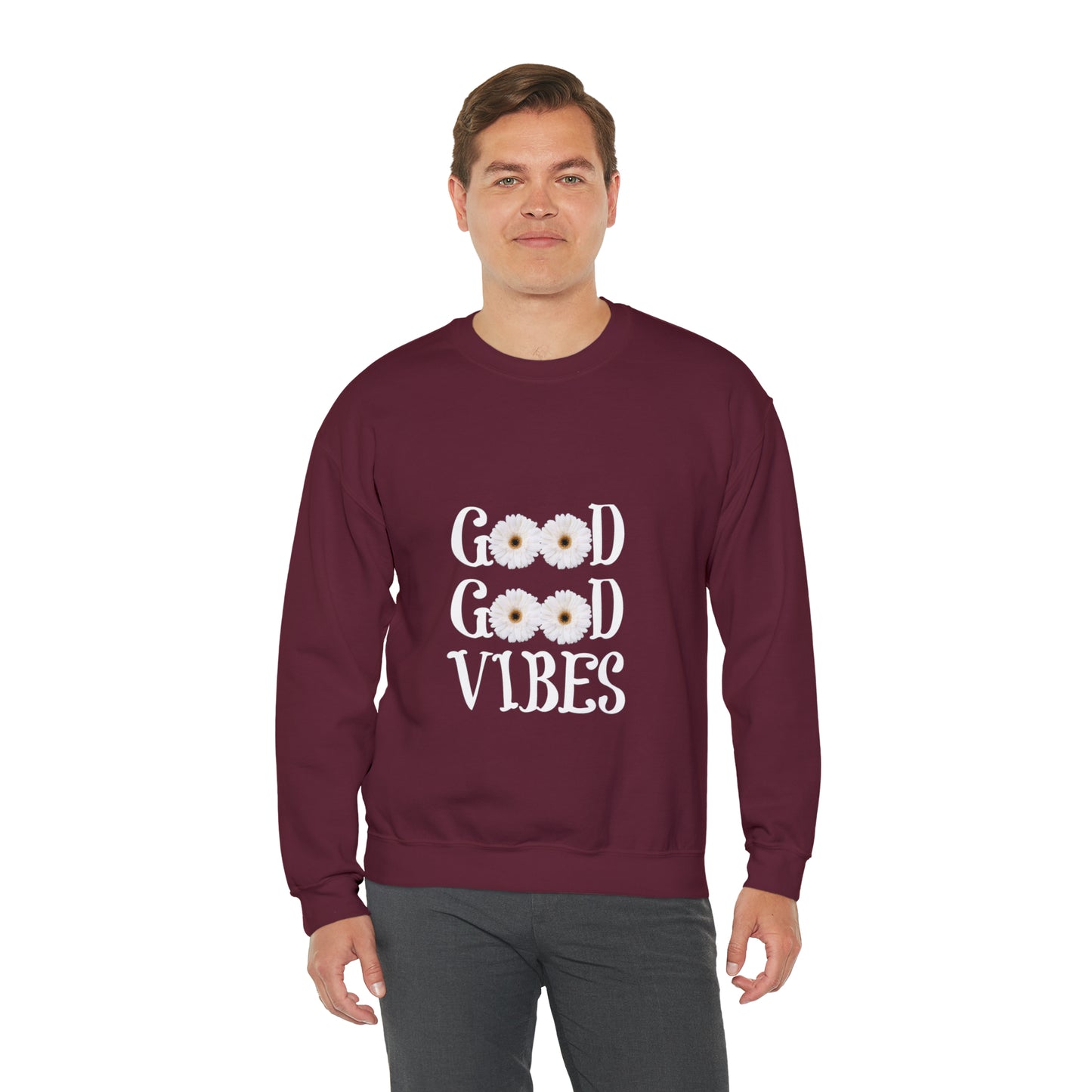Good Vibes Sweatshirt, Unisex Heavy Blend™ Crewneck Sweatshirt