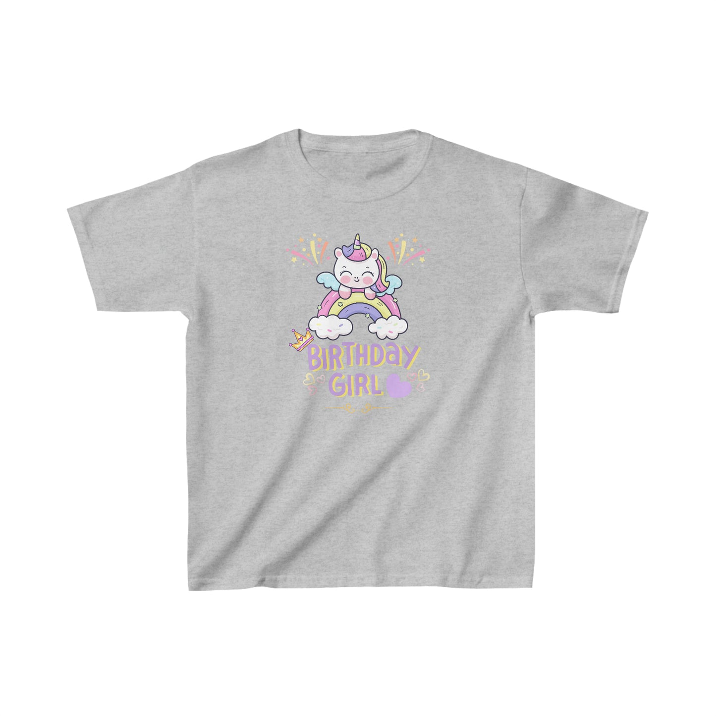 Birthday girl shirt unicorn birthday shirt birthday party shirt Christmas shirt Rainbow cloud kid shirt birthday shirts birthday world