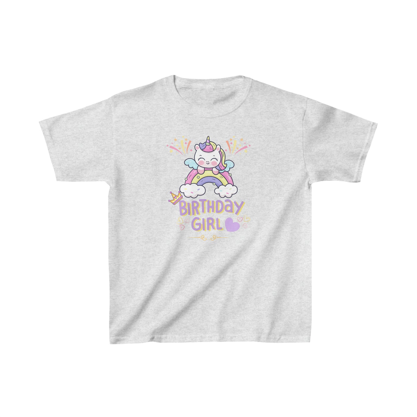 Birthday girl shirt unicorn birthday shirt birthday party shirt Christmas shirt Rainbow cloud kid shirt birthday shirts birthday world