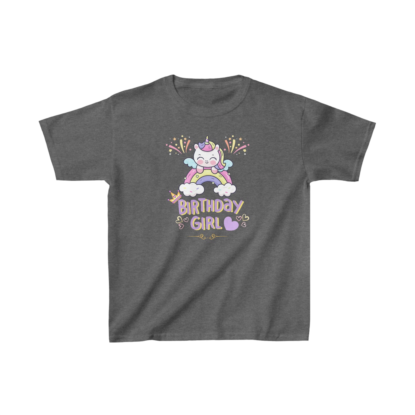 Birthday girl shirt unicorn birthday shirt birthday party shirt Christmas shirt Rainbow cloud kid shirt birthday shirts birthday world