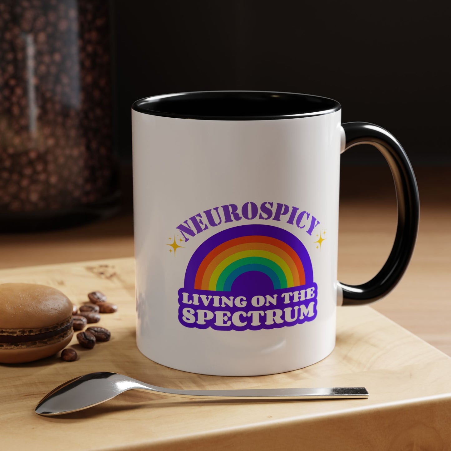 Neurospicy mug Morning affirmations mug NeuroDivergent mug rainbow mug On the spectrum gift Christmas gift for her gift for him bestie Mug