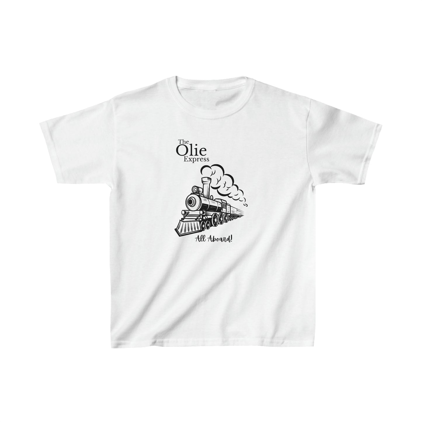 All aboard the train shirt Birthday boy shirts birthday girl shirt Kids Heavy Cotton™ Tee