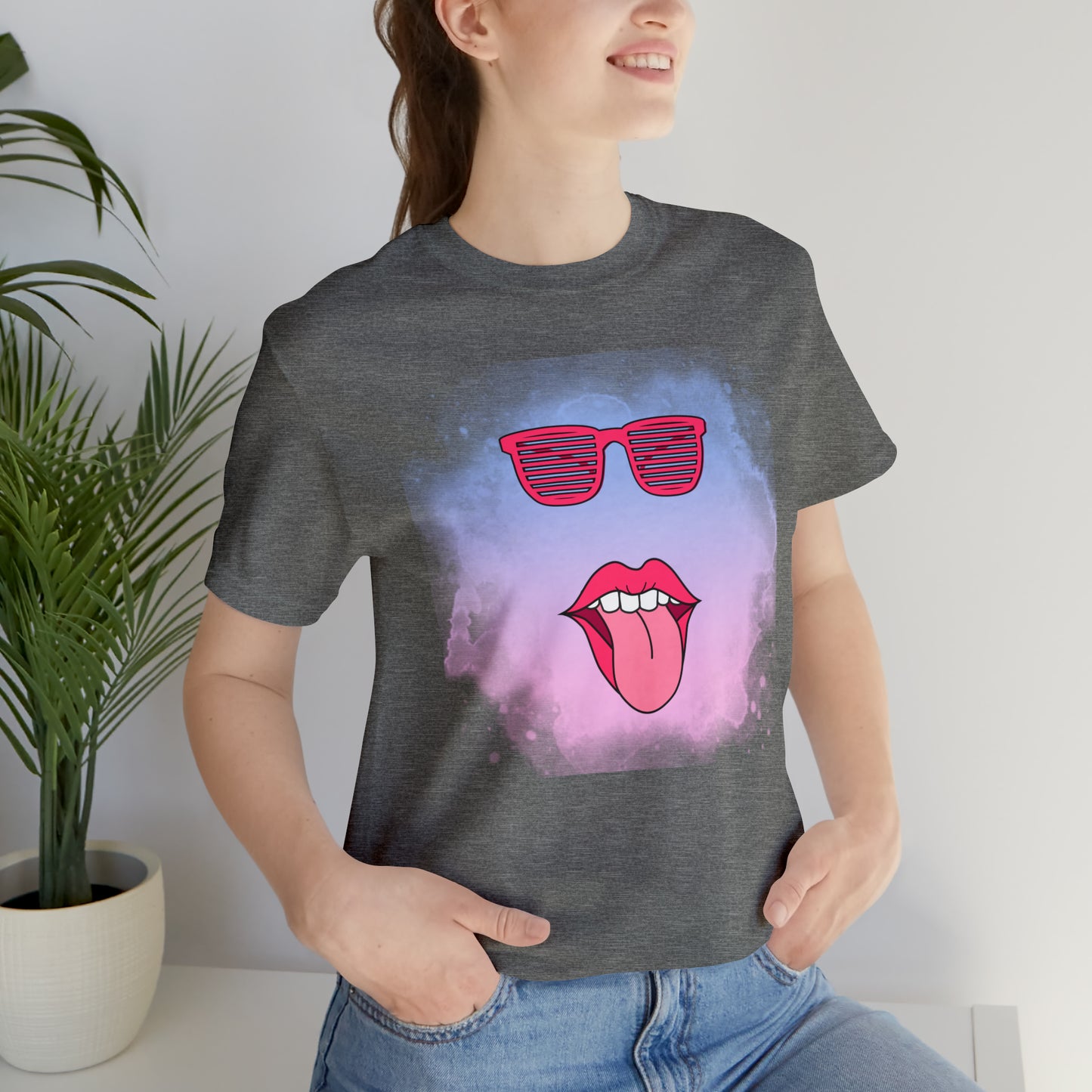 Lip Sunglasses t-shirt, Bubble gum kiss shirt,Pink Gum Shirt,Galantine gift travel shirt,best friend trip,girls vacation trip, Unisex Jersey