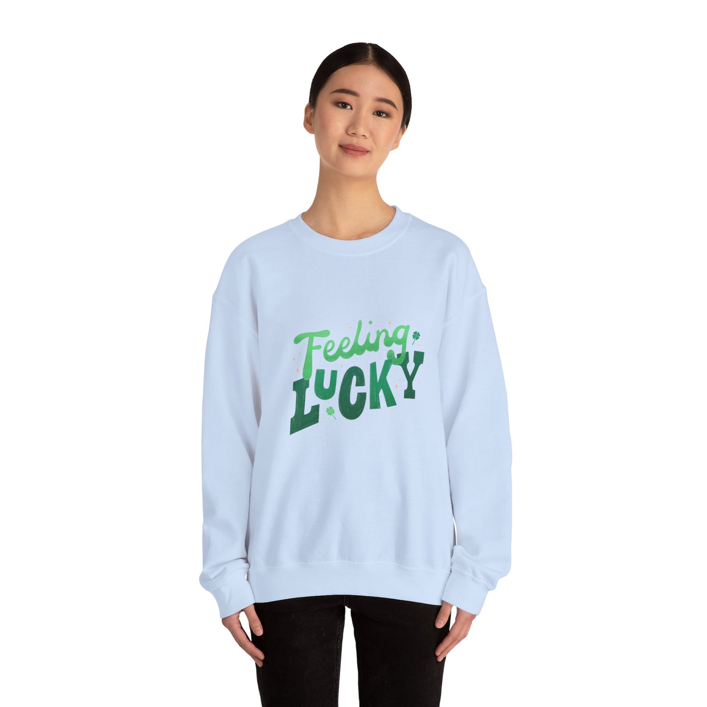 Feeling lucky sweater  St Patrick's Day sweatshirt leprechaun gift St Paddys sweatshirt Heart Love valentines shirt gift forher best friend