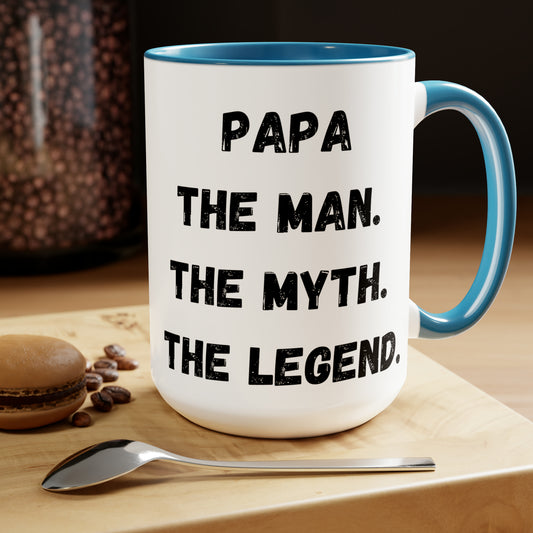 Papa the man the myth the legend mug Daddy mug love you dad gift Coffee Mug pregnancy reveal gift heart mug gift for her Mug wife Coffee tea