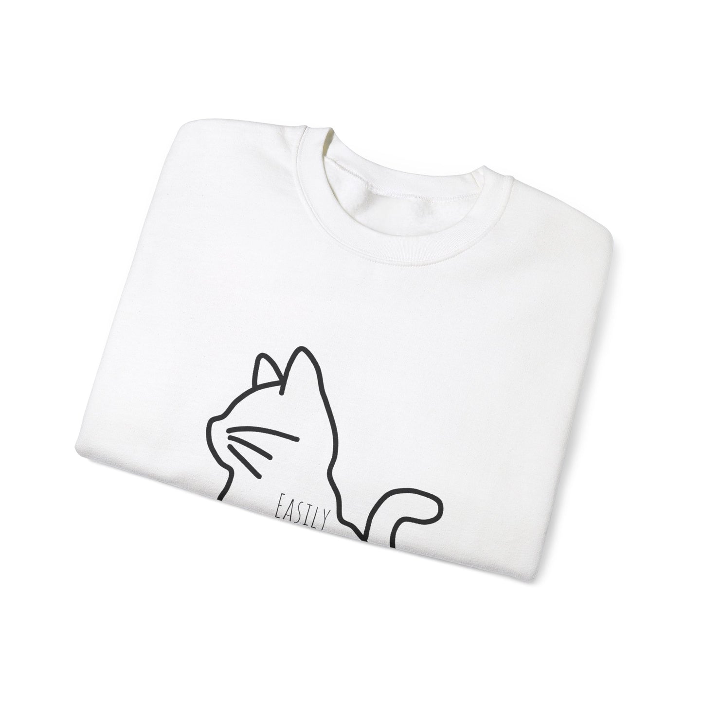 Easily distracted by cats Sweatshirt Christmas gift for cat lover funny cat sweater gift knitting gift for him gift for her best friend gift