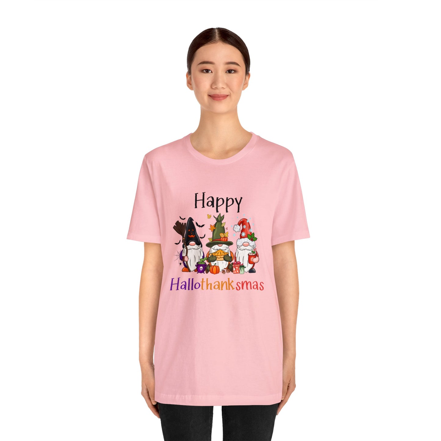 Gnomes lover gift gnomes Halloween shirt gift for her gift for him happy Hallothanksmas Shirt Unisex Tee Christmas gift Thanksgiving shirt