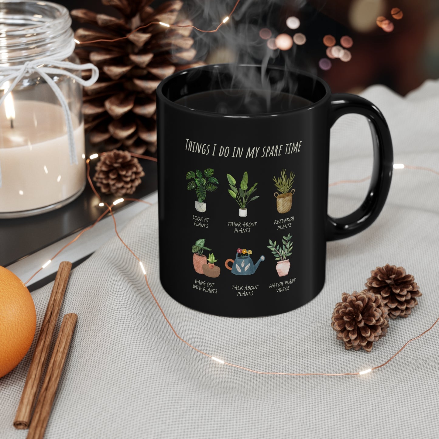 Plant lover gift funny plantMom gift Plantdaddy gift for her gift for him christmas gift 11oz Black Mug