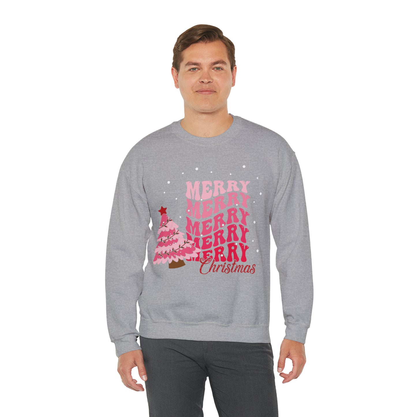 Festive AF sweater Pink Merry Bright Christmas Sweatshirt for Women Christmas Shirt Sweater Holiday Christmas gift for her gift for him
