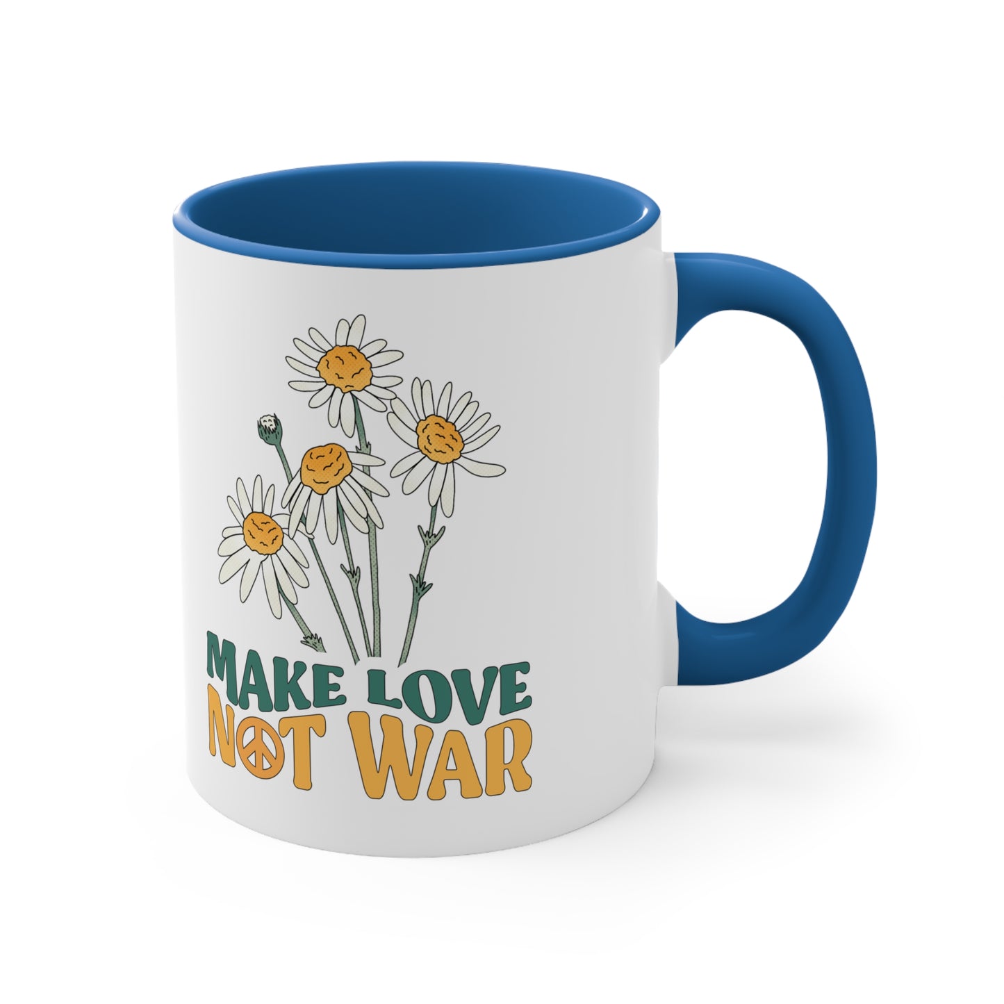 Make love not war mug Crochet lover gift yarn lover gift knitting gift creativemaker gift coffee lover gift tea gift for her gift for him Coffee Mug 11oz