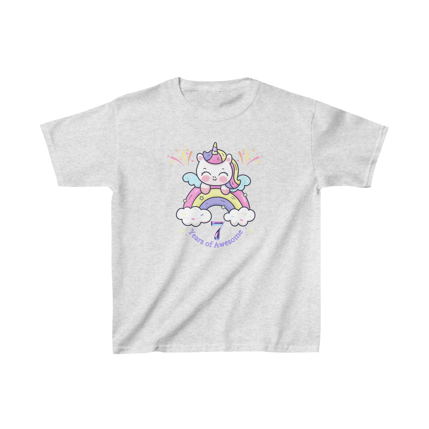 Birthday girl shirt 7 year birthday shirt kid wavy birthday party shirt Christmas shirt Rainbow cloud kid shirt birthday shirts birthday