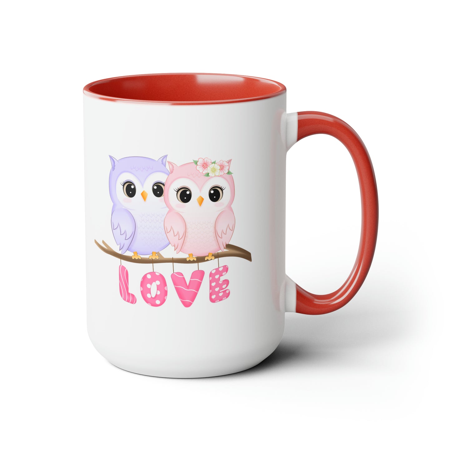Owl Valentine's Day mug sister gift Coffee Mug pregnancy reveal gift heart mug gift for her Mug wife Coffee tea 15oz