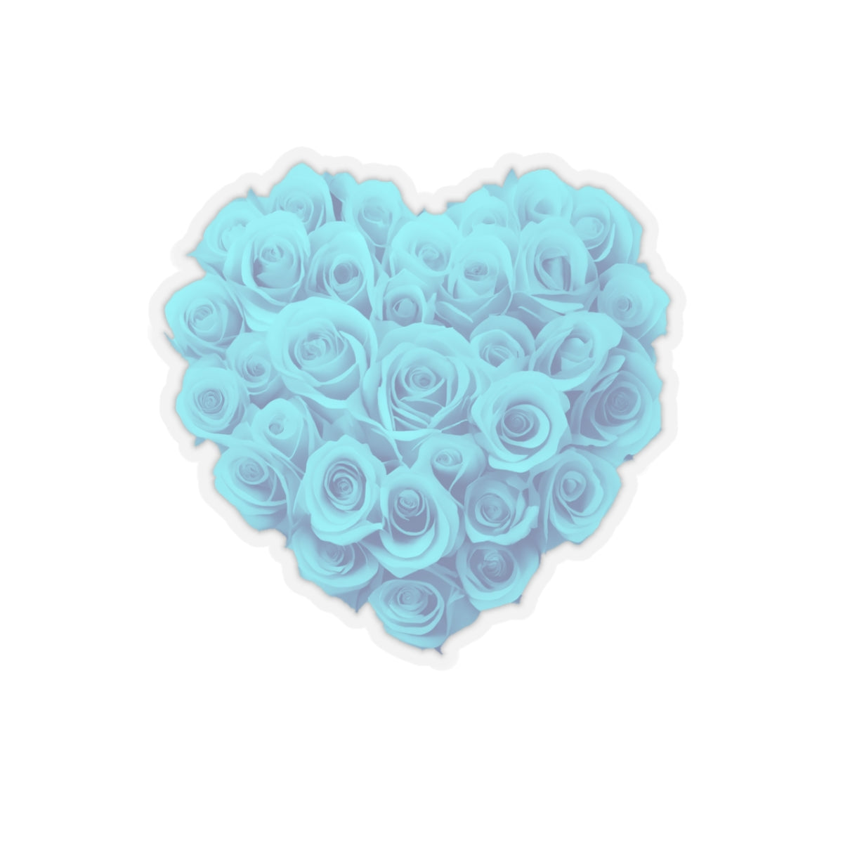 Blue Heart of roses sticker pink heart sticker selfcare sticker life Motivating sticker keep trying sticker gift forher giftforhim girlboss