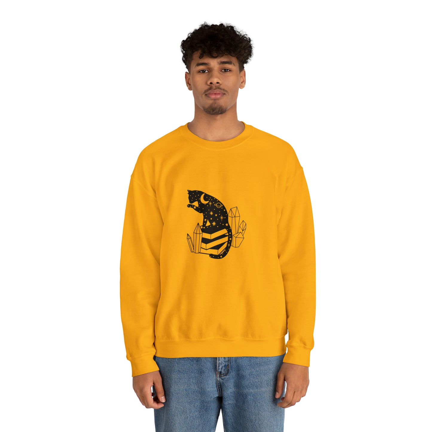 Cat lover Sweatshirt book lover sweater Crystal lover Shirt Halloween Cat Sweatshirt Gift for Cat Lover Gift for Cat Mom Gift moon