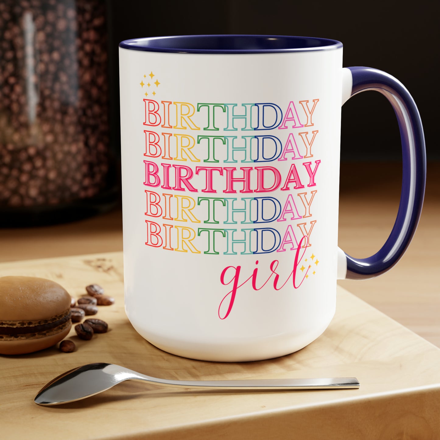 Birthday Girl mug Coffee Mug birthday party gift mug Floral mug gift for her Mug funny gift for wife Coffee Mugs tea Christmas gift 15oz