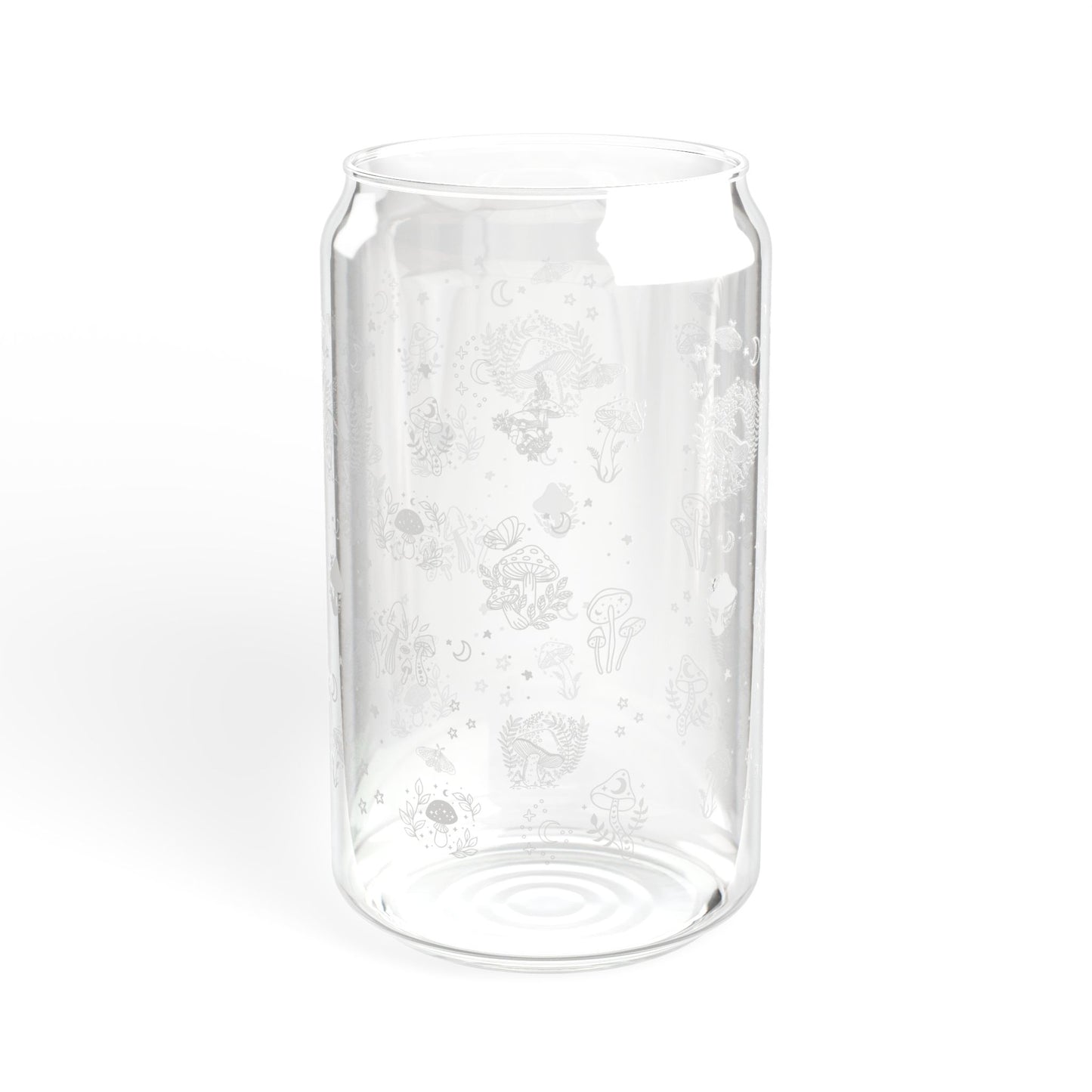 Mushroom glass coffee glass Autumn leaves moth glass sipper glass floral glass gift for her gift for teacher for mom bestie Sipper Glass