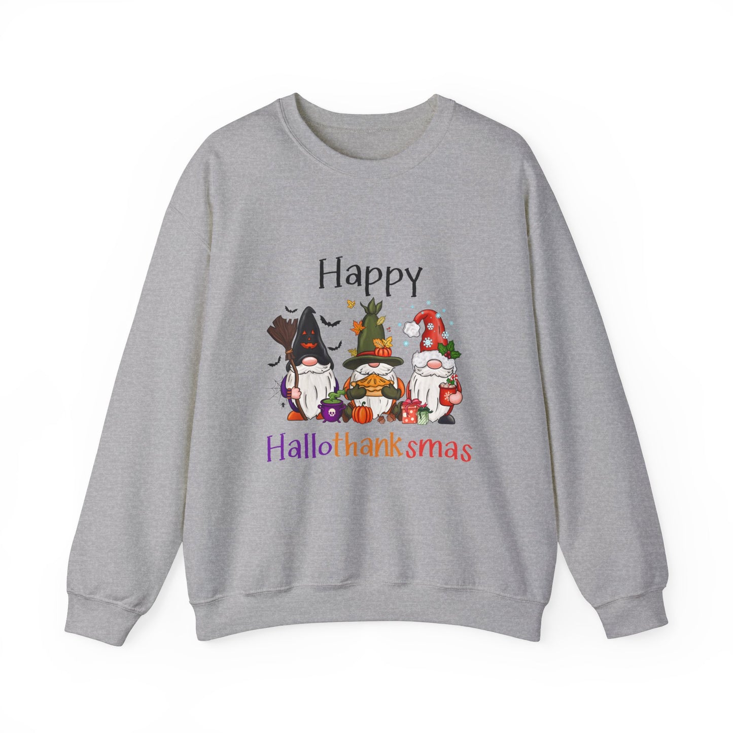 Happy Hallothanksmas Sweatshirt gnome Halloween sweater Gift For her for him Christmas Sweatshirt Cute Halloween Sweater HalloweenSweatshirt
