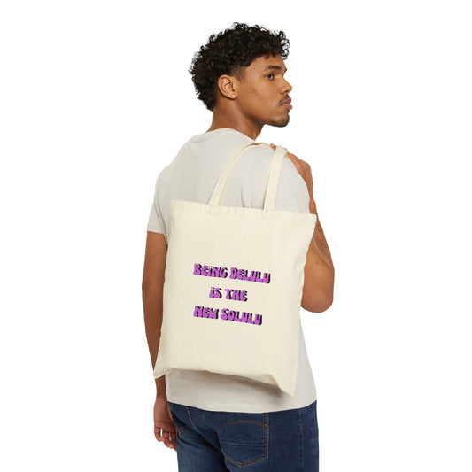 Being Delulu is the new Solulu tote bag Boss Babe Tote purple gift for her dreamer bag aesthetic bag gift for him Summer Tote Cotton Canvas