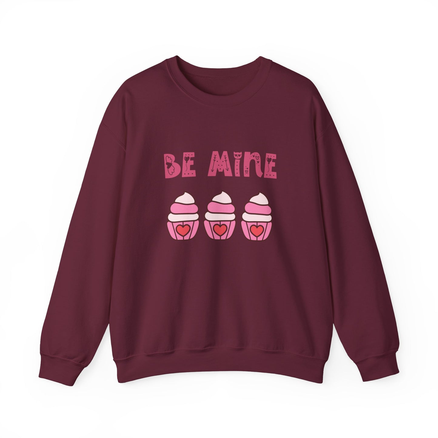 Be mine cupcake sweater valentines Day sweatshirt love sweater galentine's day gift best friend gift Unisex gift cupcake sweatshirt