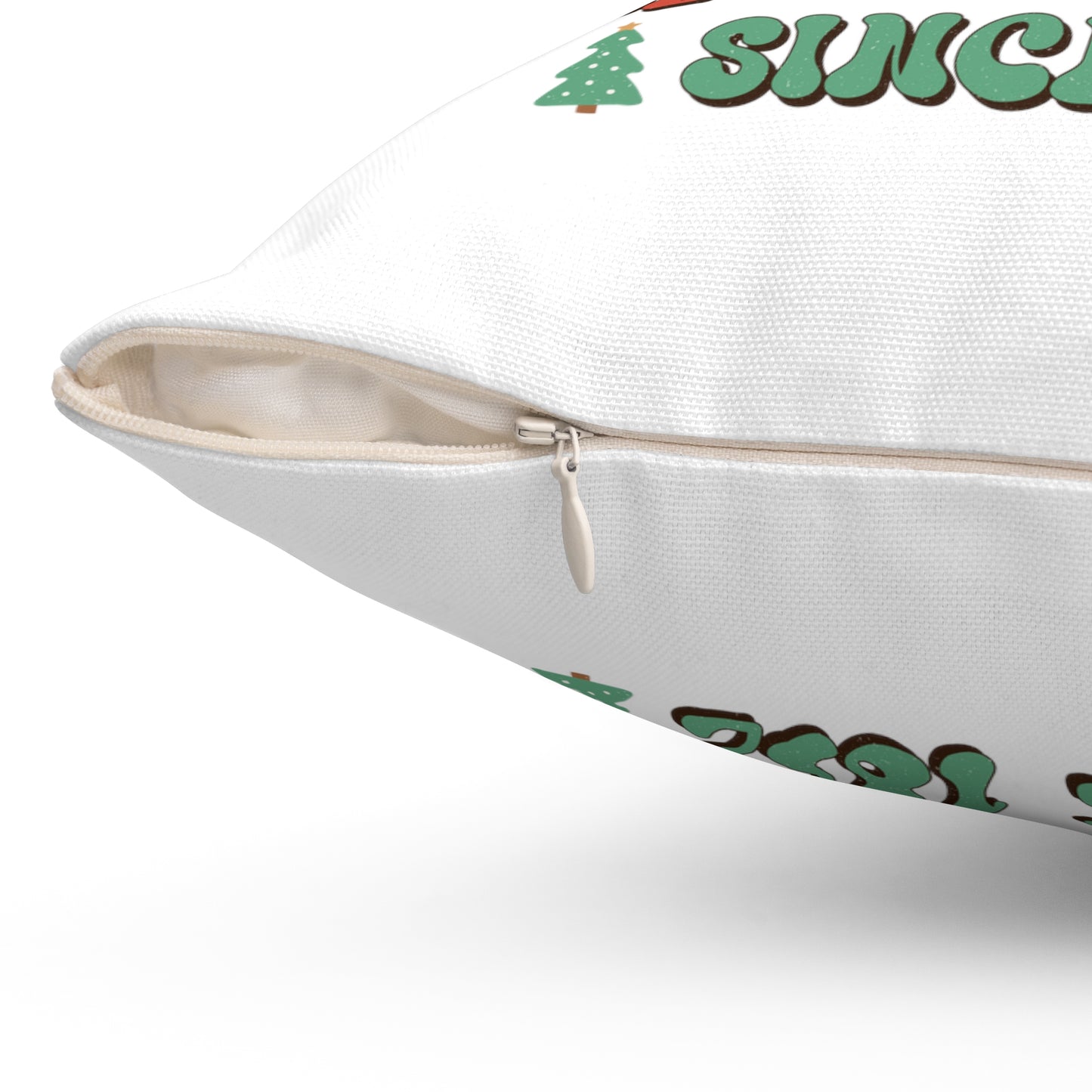 Christmas pillow Rudolph North Pole pillow Merry & Bright Christmas gift for her gift for him Christmas home decor Polyester Square Pillow