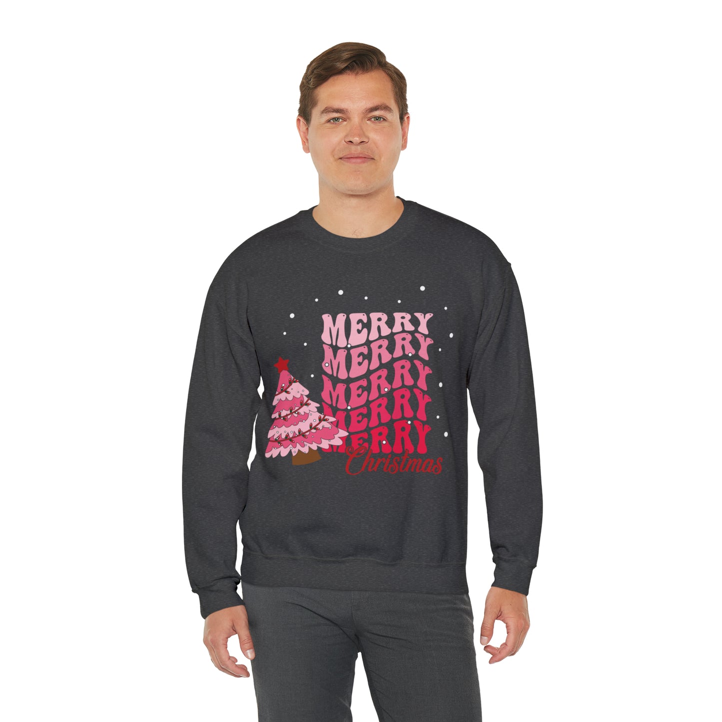 Festive AF sweater Pink Merry Bright Christmas Sweatshirt for Women Christmas Shirt Sweater Holiday Christmas gift for her gift for him