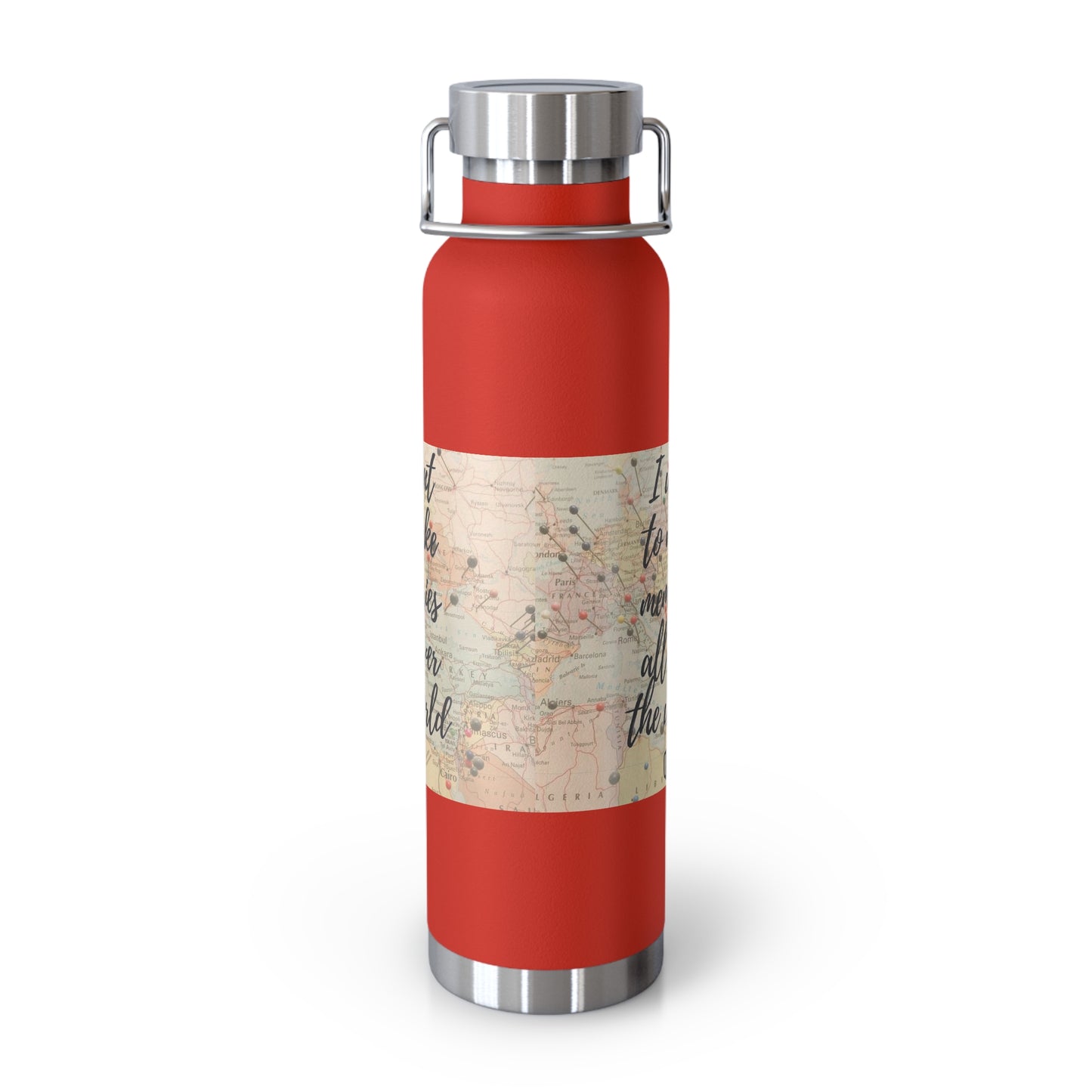 Travel bottle travel memories bottle Copper Vacuum Insulated Bottle, 22oz