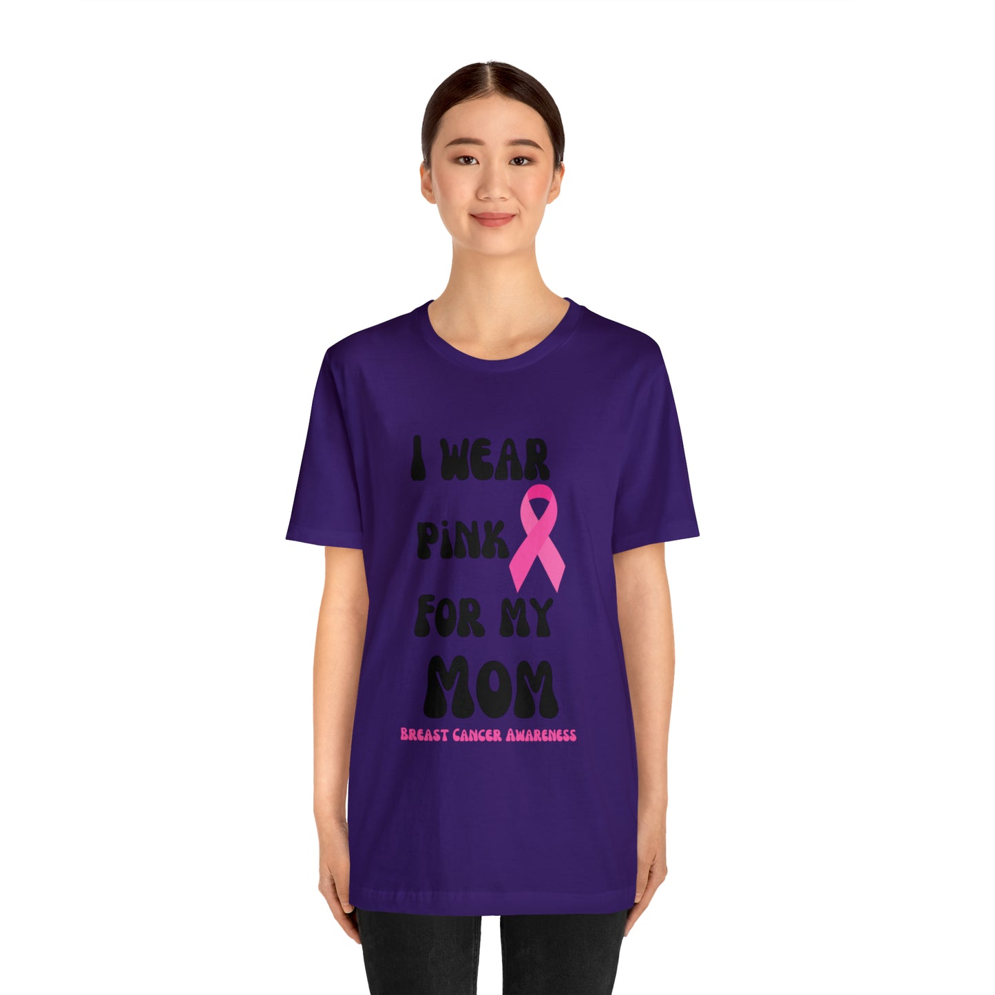 Breast cancer awareness shirt I wear pink tshirt for my mom shirt survivor Shirt October pink awareness Gift Christmas gift