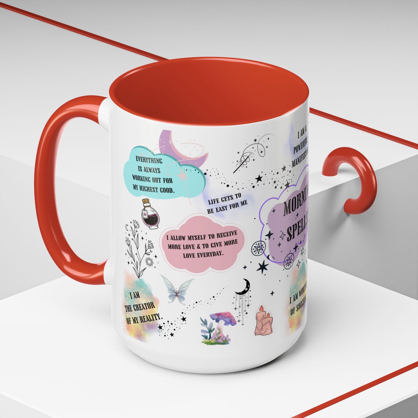 Morning spells mug morning affirmations mug witchy christmas gift coven mug Witches mug Halloween mug wicked mug bestie Gift Mug coffee