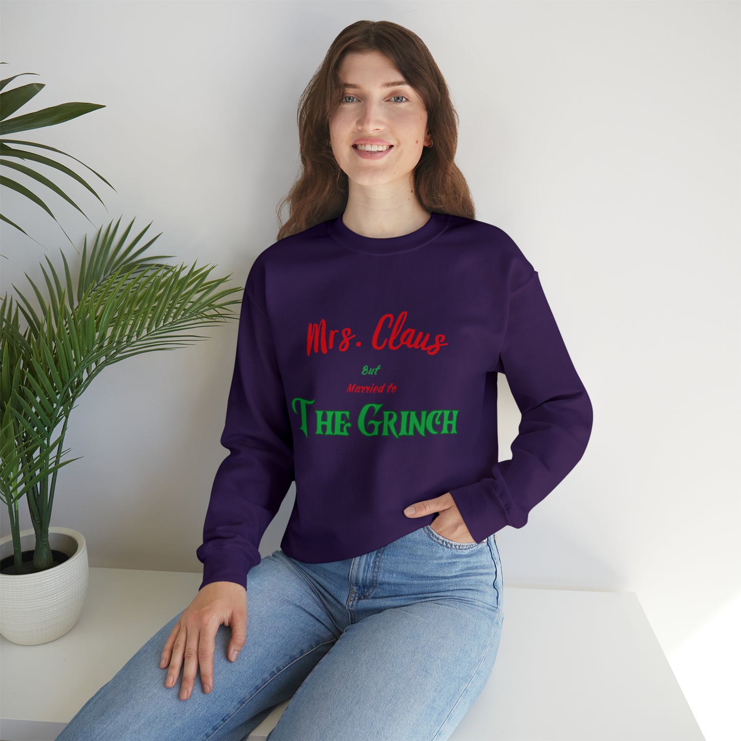 Mrs Claus sweater married to the grinch sweatshirt Merry Christmas Sweatshirt for Women Christmas Shirt Holiday Christmas gift for her