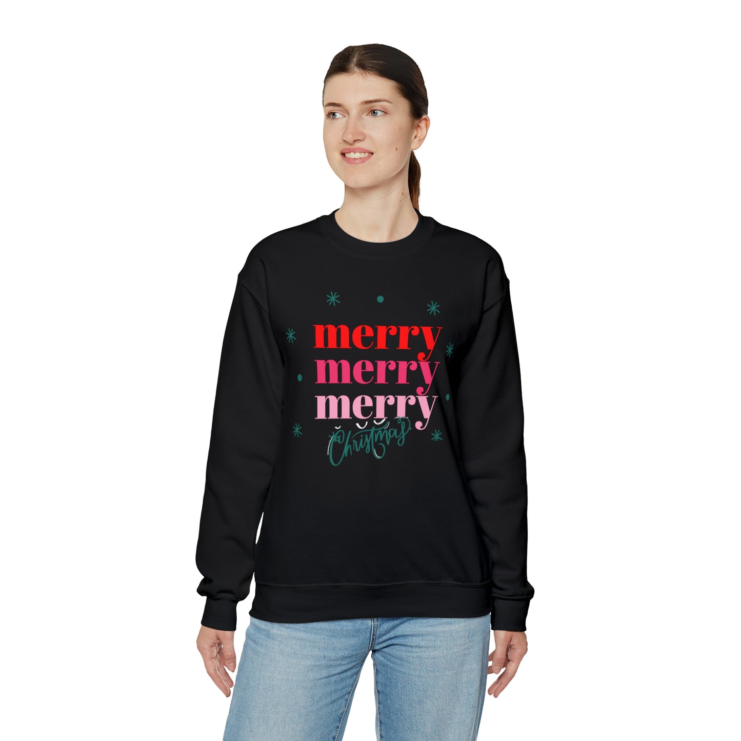 Festive AF sweater Pink Merry Bright Christmas Sweatshirt for Women Christmas Shirt Sweater Holiday Christmas gift for her gift for him