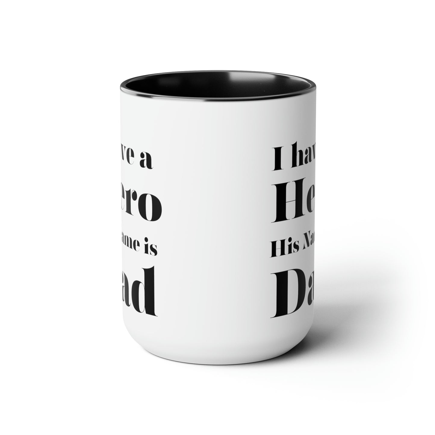 Hero dad mug love you dad Valentine's Day mug sister gift Coffee Mug pregnancy reveal gift heart mug gift for her Mug wife Coffee tea 15oz