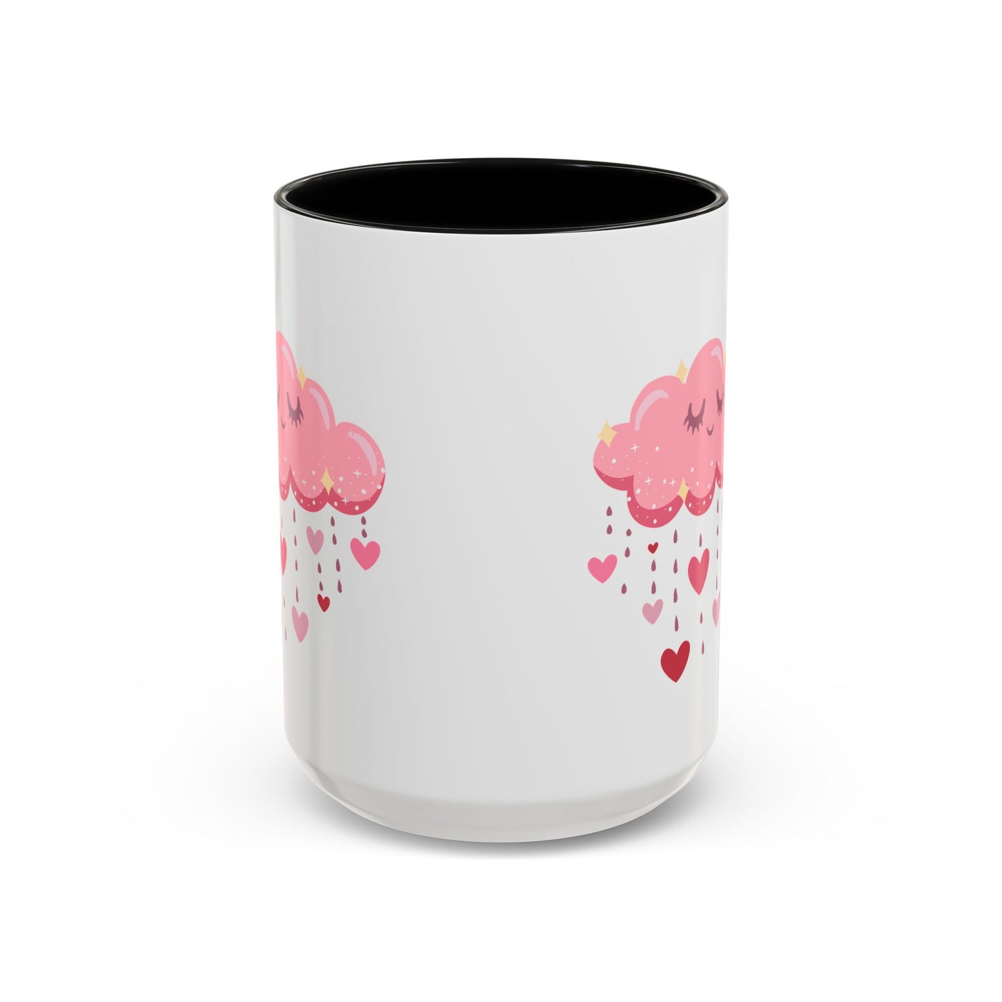 Happy pink cloud mug pink hearts mug Valentines day mug Galantines day Bestie giftforher gift tea Mug Coffee Gift for Mom vday gift girlboss