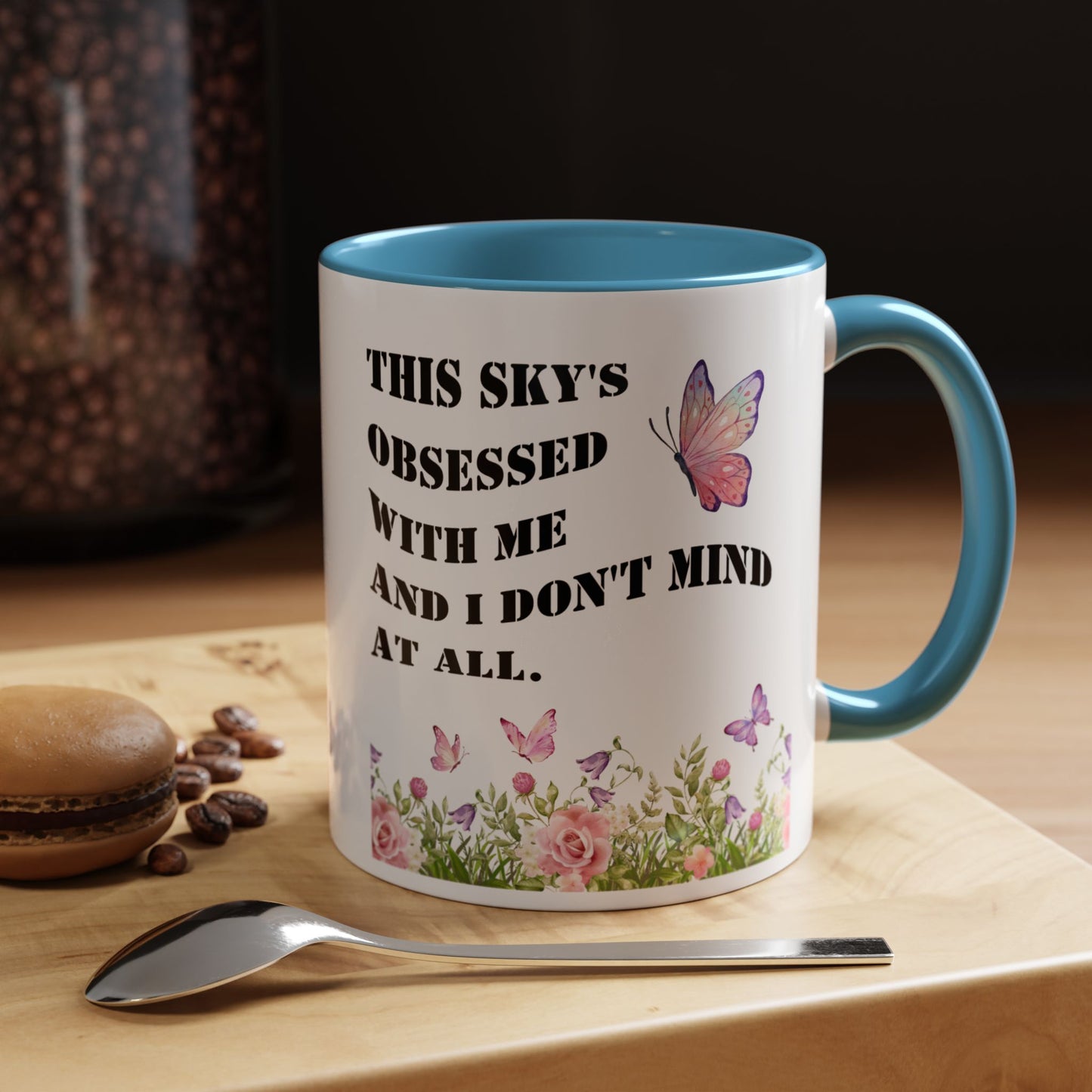 Morning affirmations mug sky's obsessed with me manifesting mug delulu era mug Christmas gift for her gift for him bestie Mug