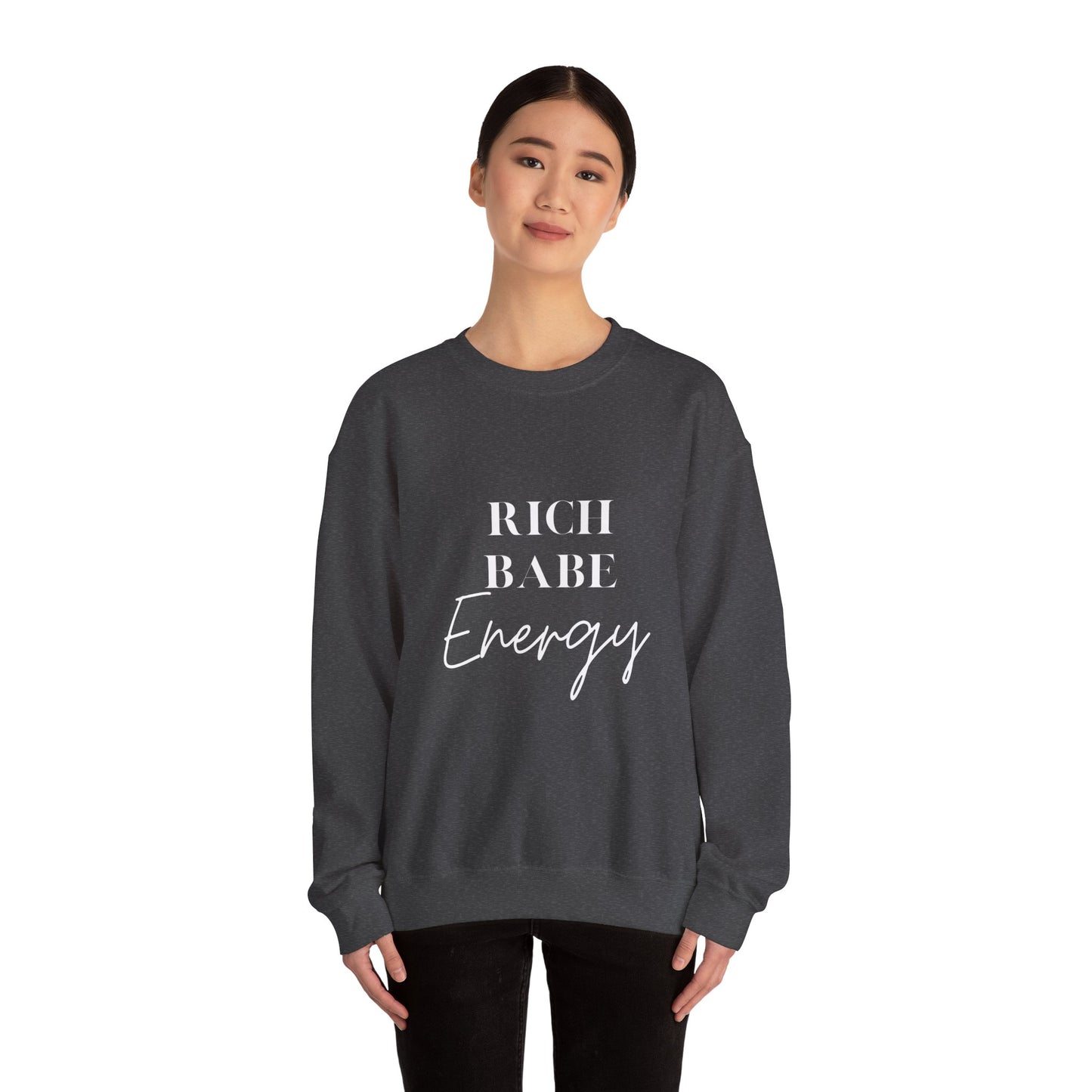 Rich Babe energy sweater funny gift for her bestie gift galentine sweater funny Valentine's sweater gift for him entrepreneur gift birthday